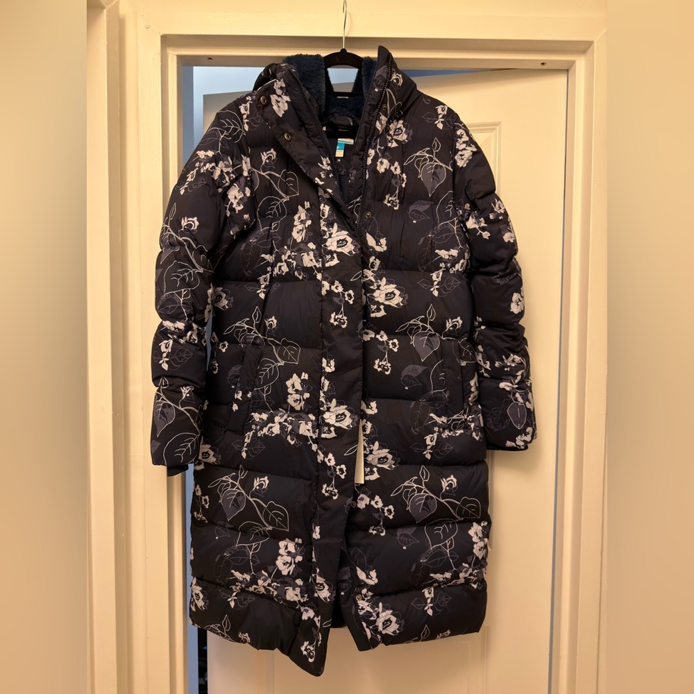 Columbia Black Floral Puffer Jacket